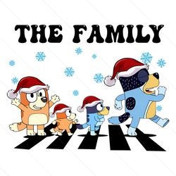 bluey the family christmas png sublimation download