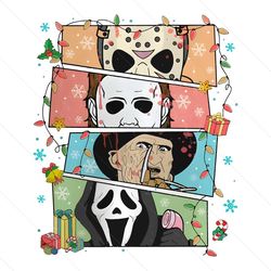 horror killers characters christmas png sublimation file