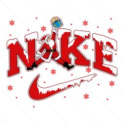Cute Santa Christmas Nike Logo SVG