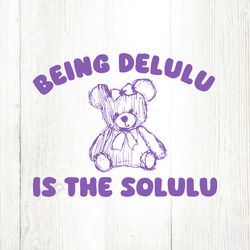 retro being delulu is the solulu svg file digital