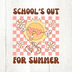groovy schools out for summer svg file digital