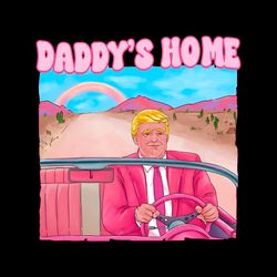 daddys home donald trump pink png file digital