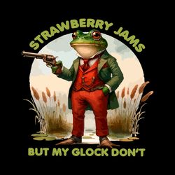 retro strawberry jams but my glock dont png file digital