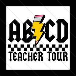 abcd teacher tour lightning bolt svg file digital