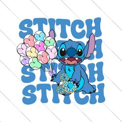 disney stitch balloons donut svg file digital