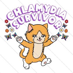 chlamydia survivor funny cat meme svg file digital