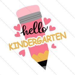 hello first grade pencil grade level svg file digital