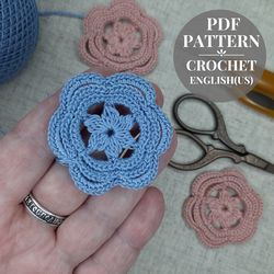 Crochet pattern flower choker PDF digital instant download, - Inspire Uplift