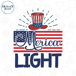 merica light american patriotic day svg