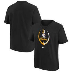 girls preschool pittsburgh steelers nike black icon t-shirt