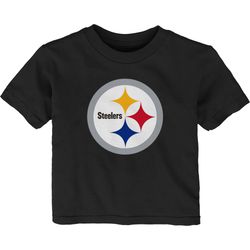 infant pittsburgh steelers black primary logo t-shirt