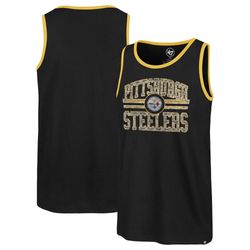 mens pittsburgh steelers  47 black winger franklin tank top