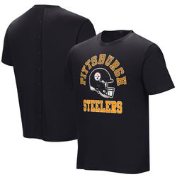 mens pittsburgh steelers  black field goal assisted t-shirt