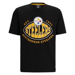 mens pittsburgh steelers  boss x nfl black trap t-shirt