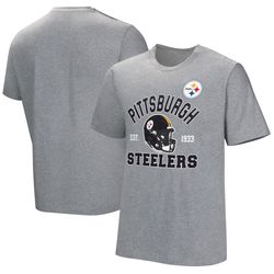 mens pittsburgh steelers  gray tackle adaptive t-shirt