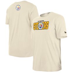 mens pittsburgh steelers  new era cream 2023 nfl draft t-shirt