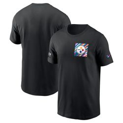 mens pittsburgh steelers  nike black 2023 nfl crucial catch sideline tri-blend t-shirt