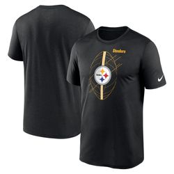 mens pittsburgh steelers  nike black legend icon performance t-shirt