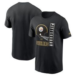 mens pittsburgh steelers  nike black lockup essential t-shirt