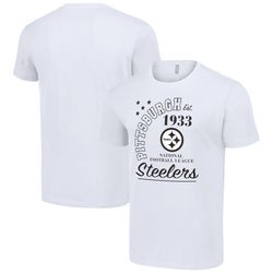 mens pittsburgh steelers  starter white city arch team t-shirt