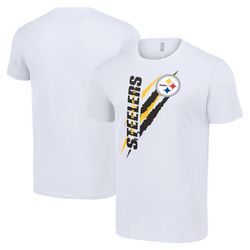 mens pittsburgh steelers  starter white color scratch t-shirt