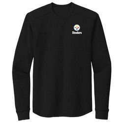 mens pittsburgh steelers dunbrooke black cavalier thermal long sleeve t-shirt