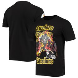 mens pittsburgh steelers pro standard black skeleton t-shirt