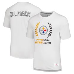 mens pittsburgh steelers tommy hilfiger white miles t-shirt