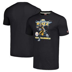 mens pittsburgh steelers troy polamalu homage charcoal nfl blitz retired player tri-blend t-shirt