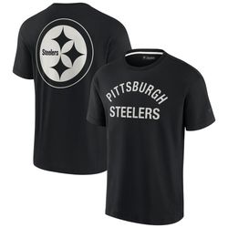 unisex pittsburgh steelers fanatics signature black super soft short sleeve t-shirt