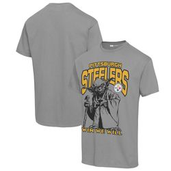 unisex pittsburgh steelers junk food graphite disney star wars yoda win we will t-shirt