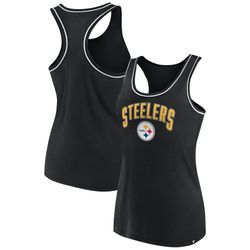 womens pittsburgh steelers  fanatics branded black undefeated tank top