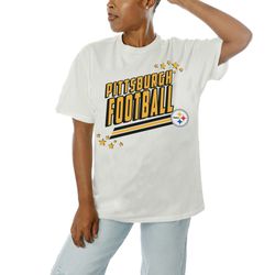 womens pittsburgh steelers  gameday couture white  coming in hot t-shirt