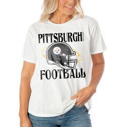 womens pittsburgh steelers  gameday couture white victorious vixen t-shirt