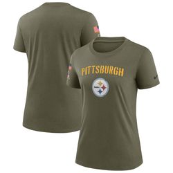 womens pittsburgh steelers nike olive 2022 salute to service legend t-shirt