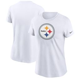 womens pittsburgh steelers nike white logo essential t-shirt