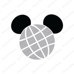 Mickey Mouse Epcot SVG, Epcot Ball SVG, Disney Mouse SVG, Disney SVG, Disney Characters SVG, Cartoon, Movie Silhouette