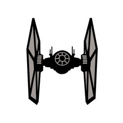 Star Wars Tie Fighter Space Ship Logo Vector SVG