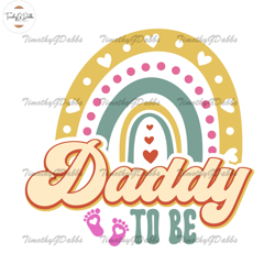 daddy to be retro rainbow heart png,fathers day svg, independence day svg, 4th of july svg, memorial day svg, patriotic