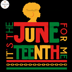 it's the juneteenth for me afro woman svg