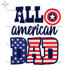 all american dad svg, 4th of july father svg, american captian