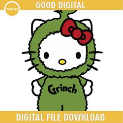 hello kitty grinch svg, the grinch svg, hello kitty svg, christmas svg