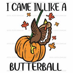 i came in like a butterball svg, funny turkey thanksgiving svg, thanksgiving quote svg, turkey thanksgiving svg