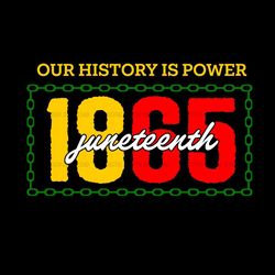 our history is power 1865 juneteenth design png