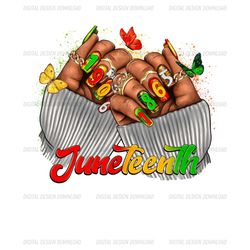 nail design for june 19 1865 sublimation png