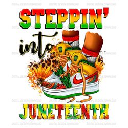 steppin into juneteenth jordan shoes design png