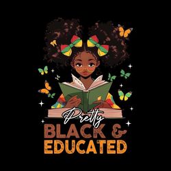 pretty black girl and educated sublimation png