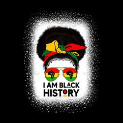 i am black history messy bun sublimation png