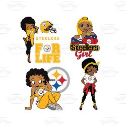 steelers svg,black girl steelers png, pittsburgh svg, steelers bundle, sport team, football svg, pittsburgh skull, for l