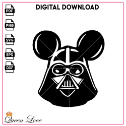 Lord Darth Vader Mickey Mouse Ears SVG